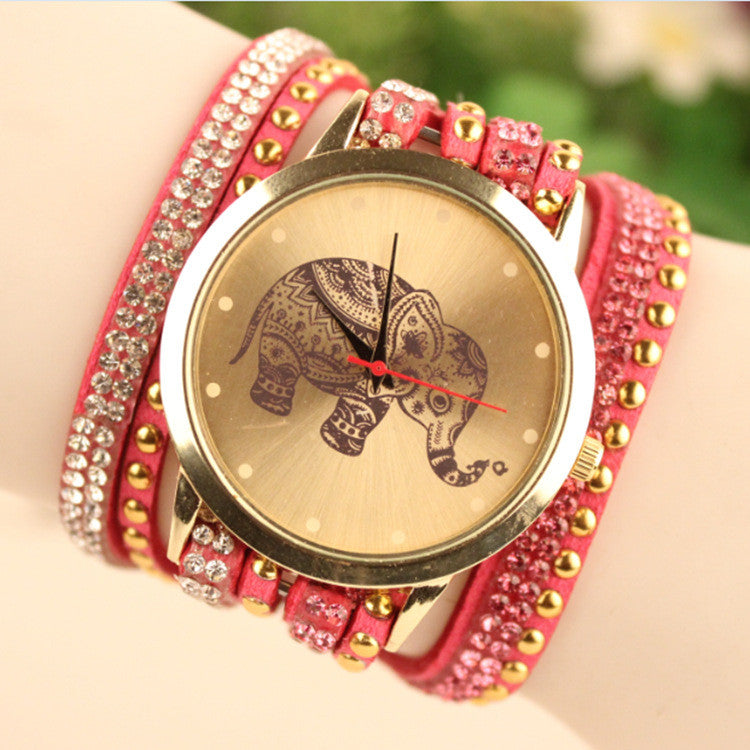 Hot Style Elephant Print Watch