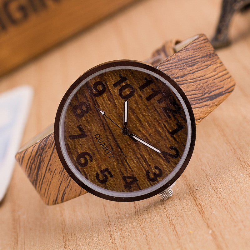 Personality Wood Grain Print Popular Watch