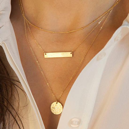 Trendy Women's Solid Color Multi-Layered Necklace - MeetYoursFashion - 1