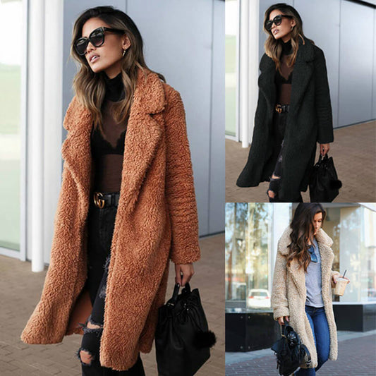 Lapel Teddy Cardigan Coat