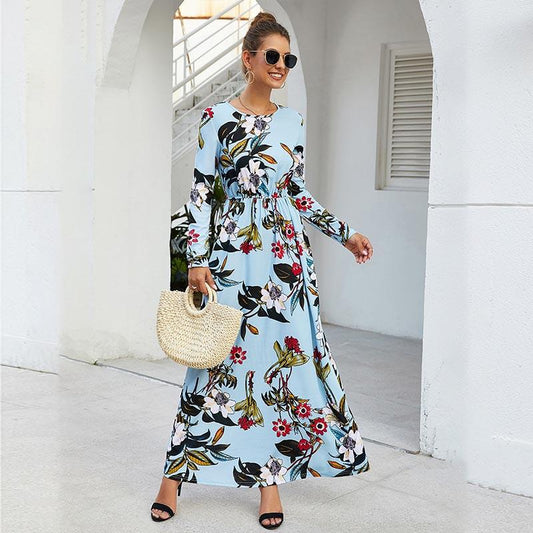 Floral Long Sleeve Maxi Dress