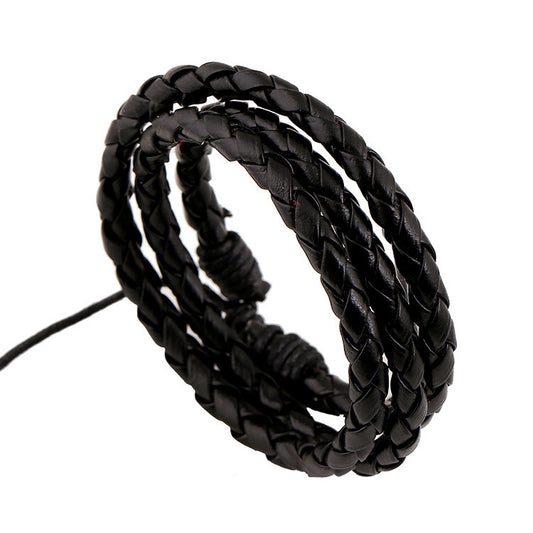 Multilayer Leather Braided Bracelet