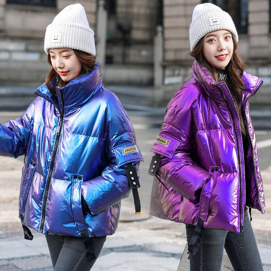 Galaxy Zipper Puffer Jacket