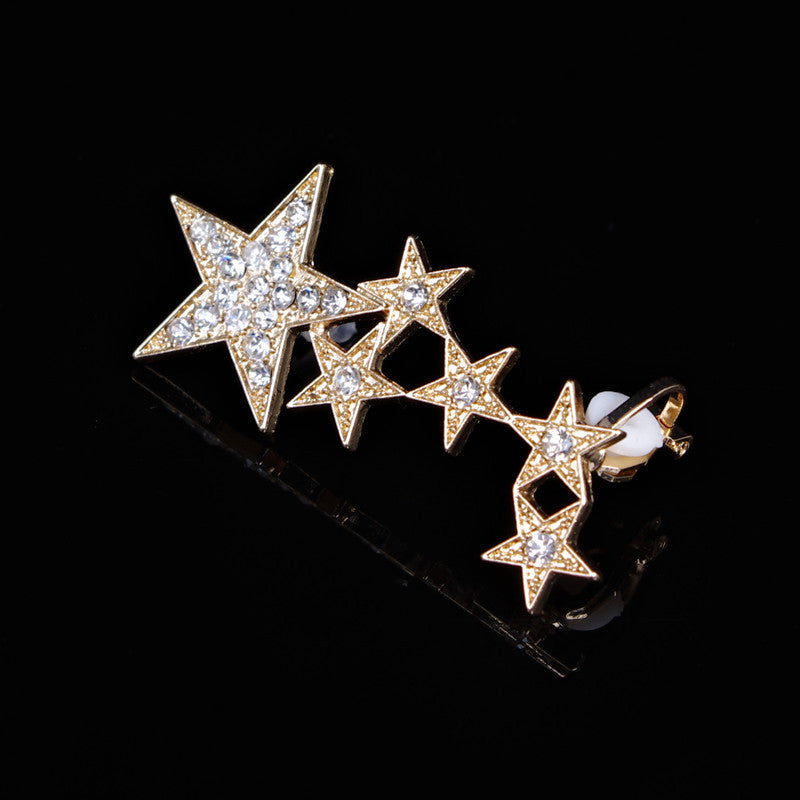 Beautiful Crystal Stars Lady's Earrings