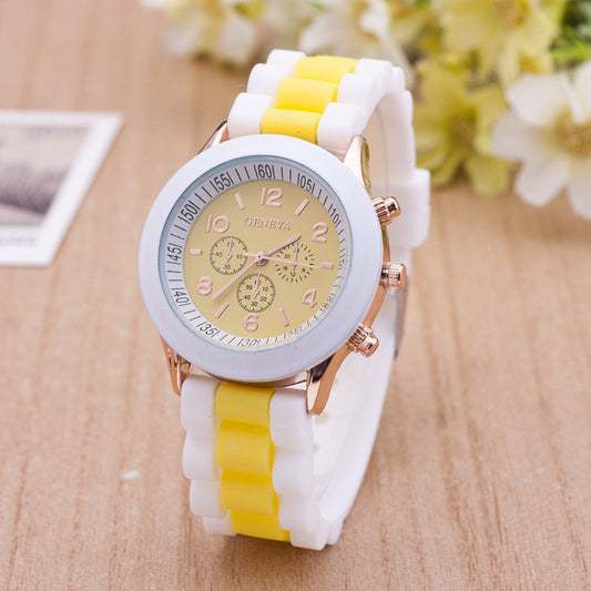 Double Color Silicone Fashion Watch