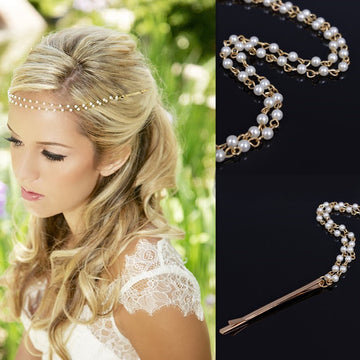 Beautiful Pearl Beaded Handmade Hair Accessories