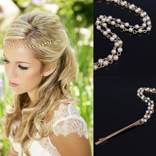 Beautiful Pearl Beaded Handmade Hair Accessories