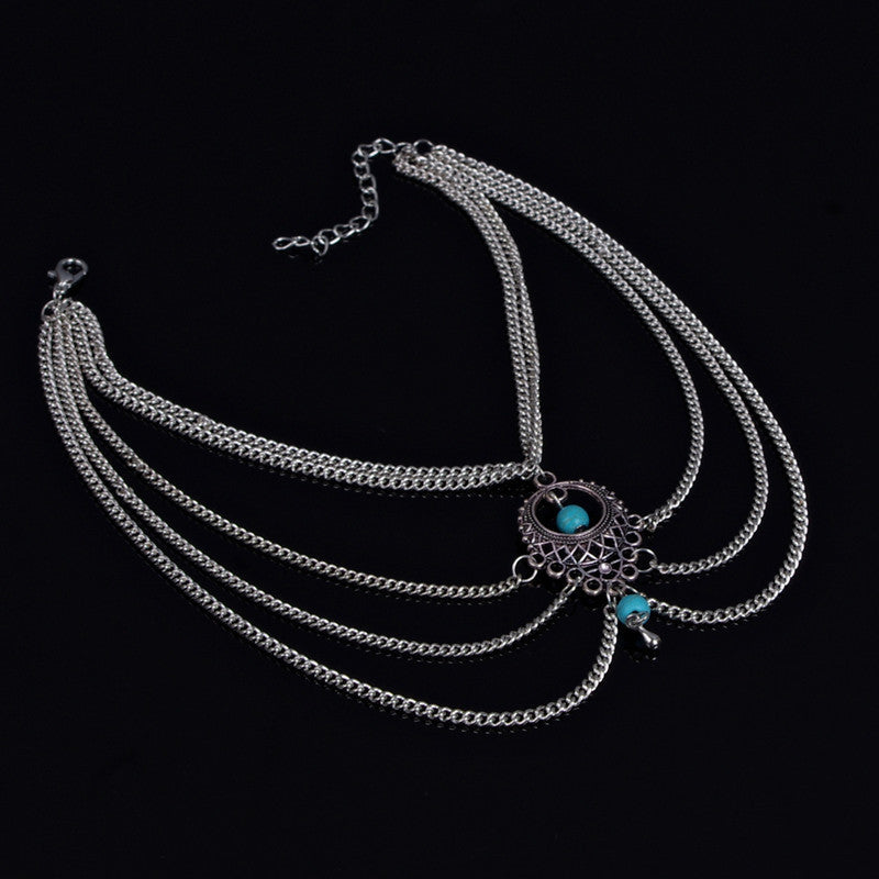 National Style Hollow Out Droplets Anklet