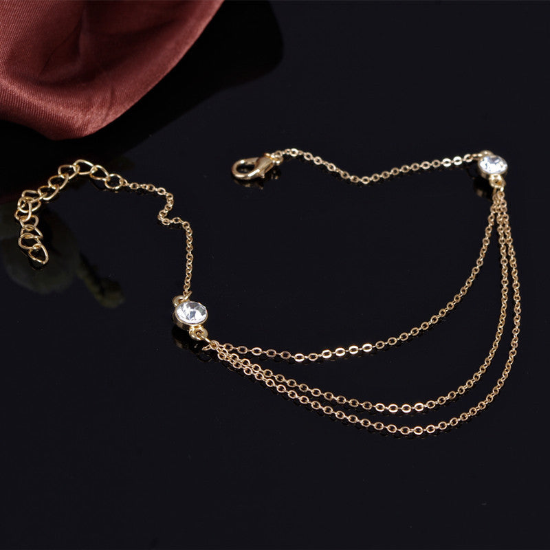 Hot Style Crytal Single Anklet