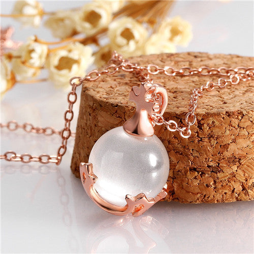 Original Green Gold Droplets Fashion Pendant Necklace 