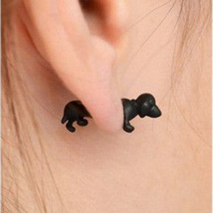 3D Cute Dog Through Single Earring