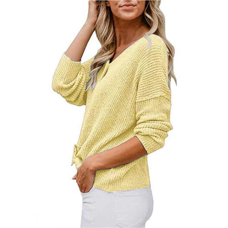 Loose Soild Knitted Cardigan