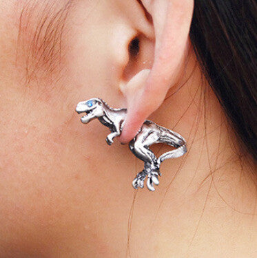 3D Dinosaur Through Single Earring