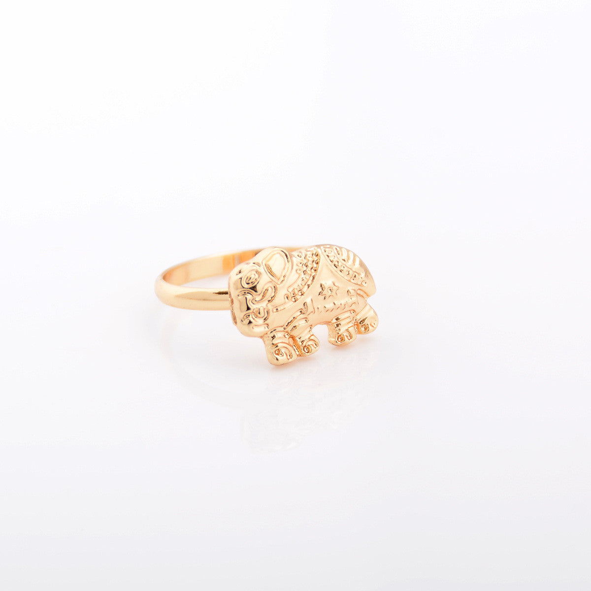 Fashion Punk 3D Digital Elephant Free Combination Ring