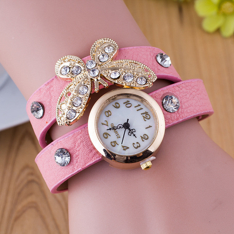 Crystal Butterfly Bracelet Watch