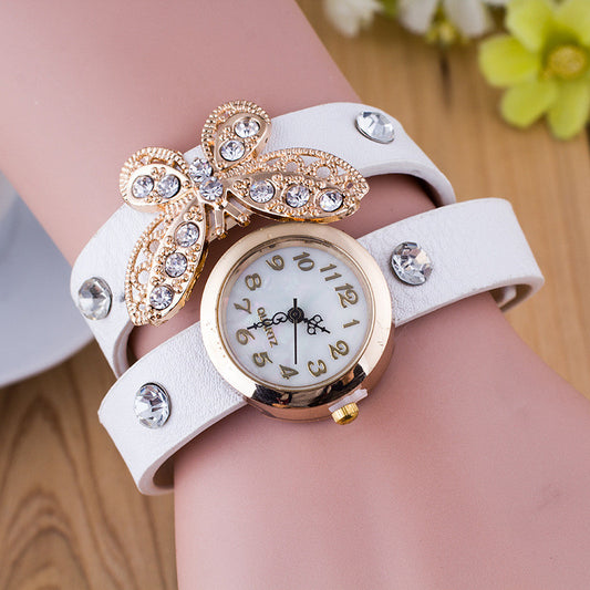 Crystal Butterfly Bracelet Watch