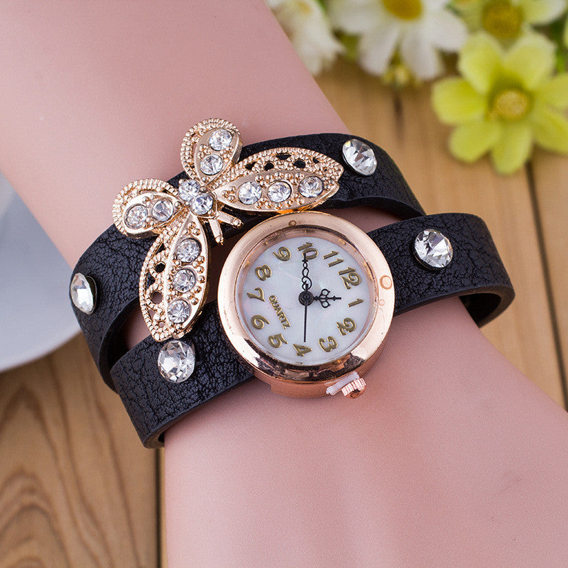 Crystal Butterfly Bracelet Watch