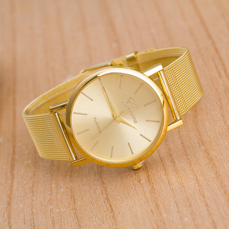 Classic Mesh Alloy Strap Fashion Watch