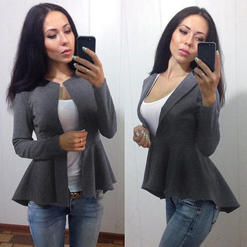 Lapel Swallowtail Solid Short Coat