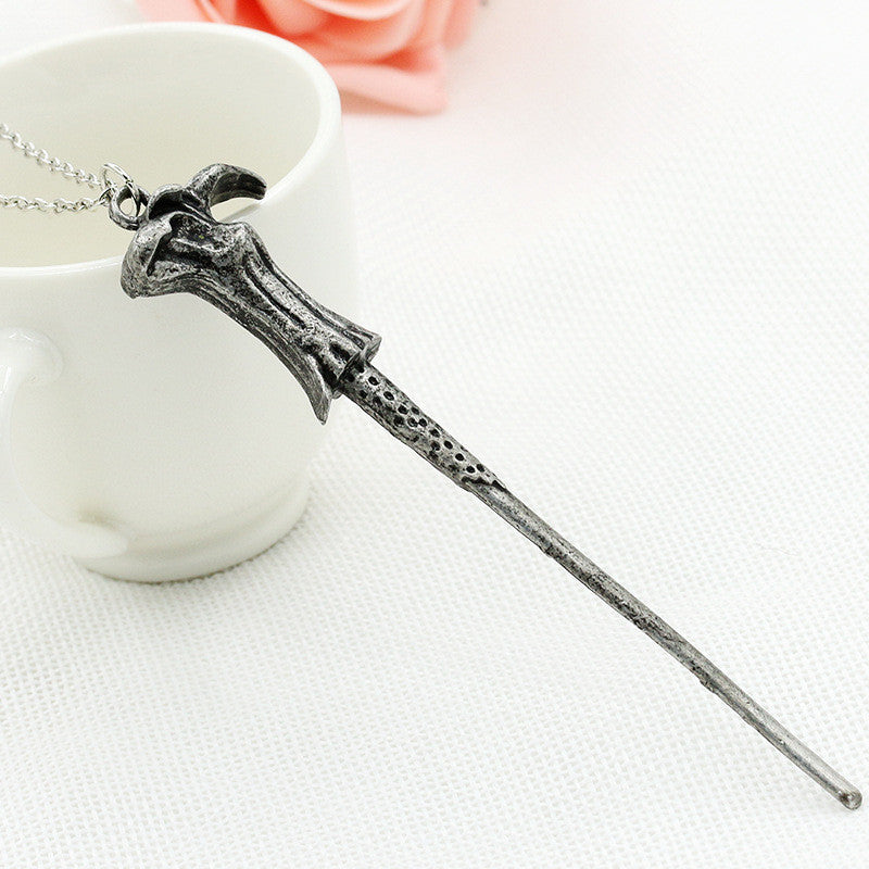 Alloy Ornament Magic Wand Necklace