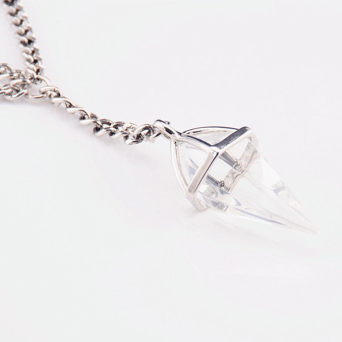 Punk Personality Diamond Crystal Short Pendant Necklace