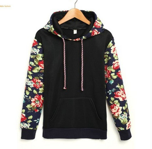 Print Retro Pullover Long Sleeve Loose Hoodie - Meet Yours Fashion - 3