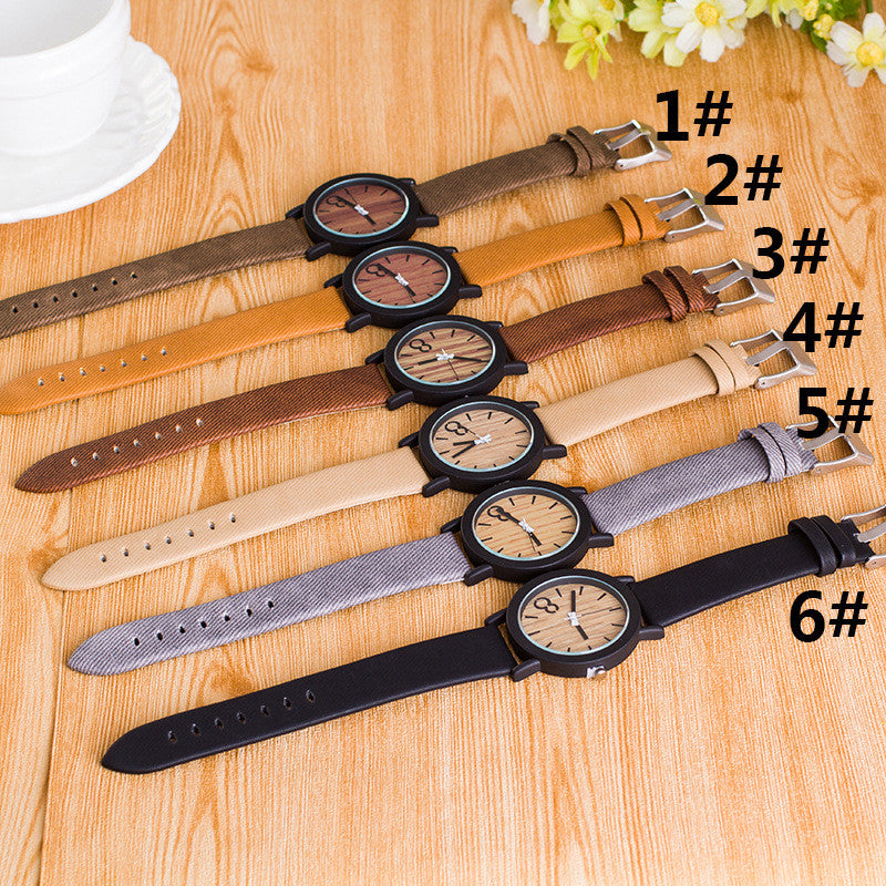 Original Wood Grain PU Watch