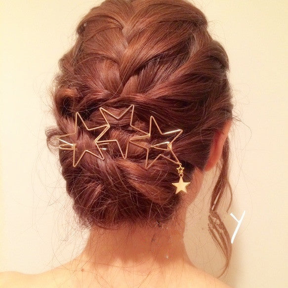 Beautiful Hollow Out Star Tassels Hairpin