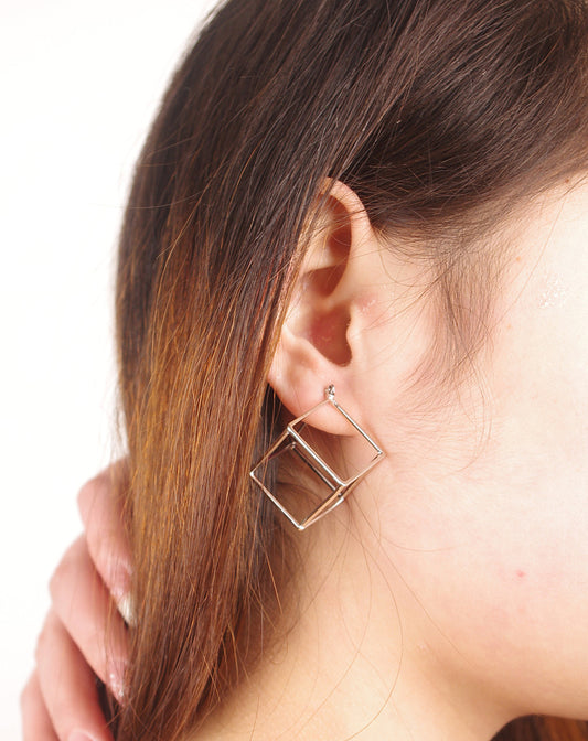 Fashion Cube Lady's Earrings