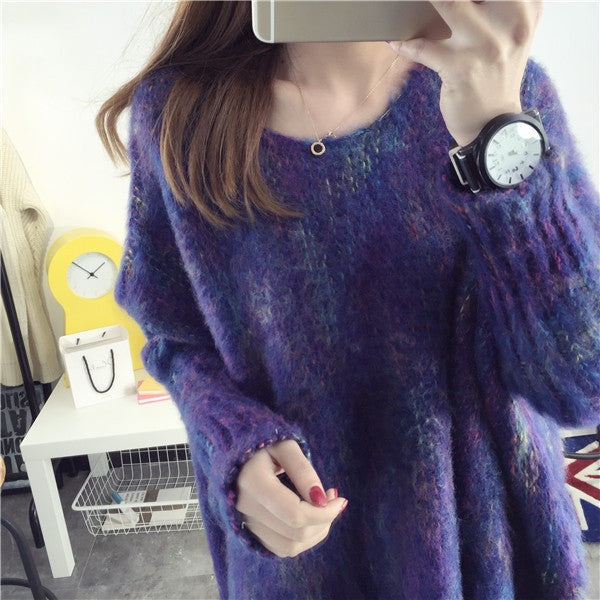 Bat Sleeve Cloak Loose Knitting Sweater