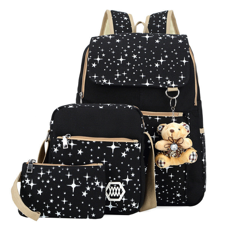 Korean Style Lovely Star Printed Leisure Street Three-Piece Bags