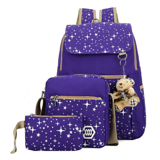 Korean Style Lovely Star Printed Leisure Street Three-Piece Bags