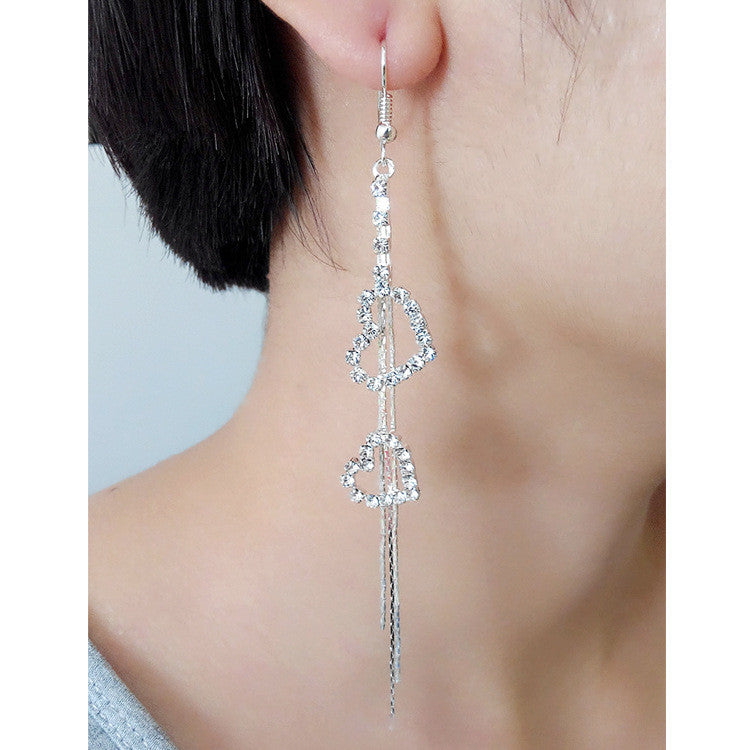 Exaggerated Crystal Tassels Party Earrings