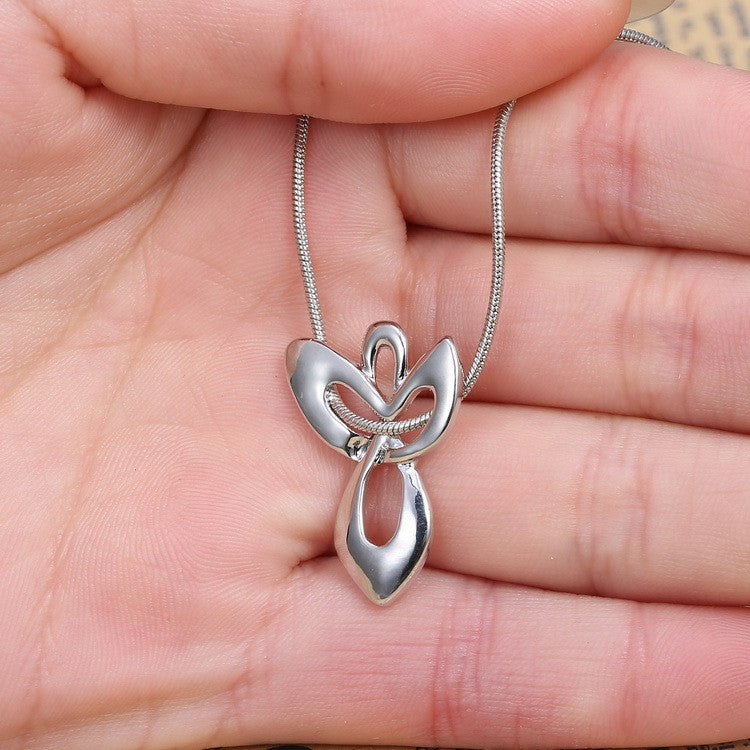 Europe Hot Sale Creative Butterfly Cross Pendant Necklace