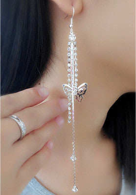 Exaggerated Crystal Tassels Party Earrings