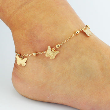 Butterfly Tassel Bell Beads Anklet