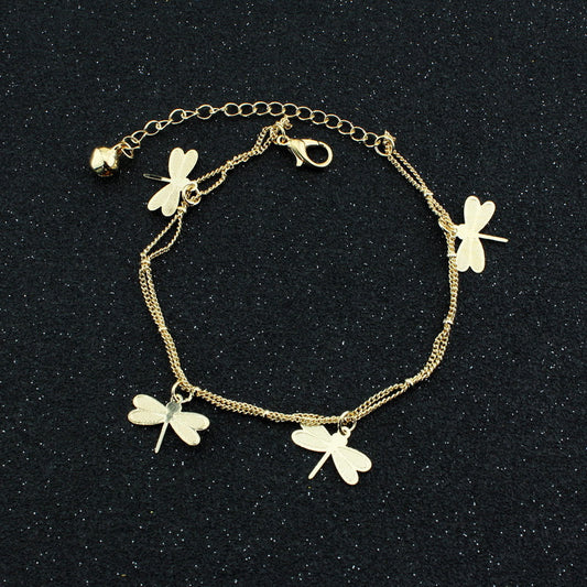 Dragonfly Bell Double Layer Anklet