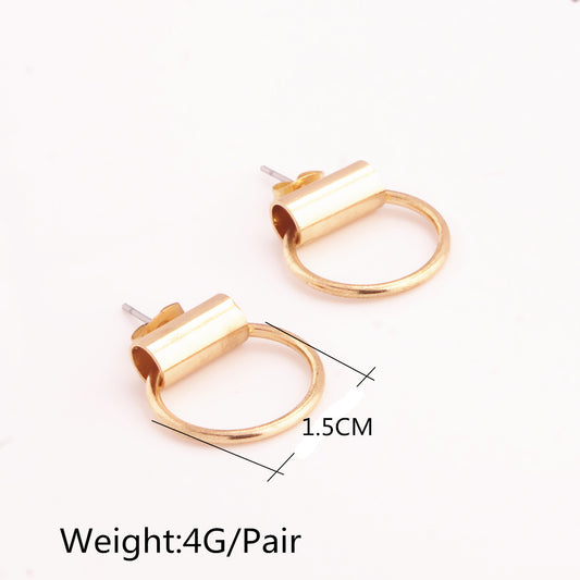 Personality Metal Ring Women's Earrings