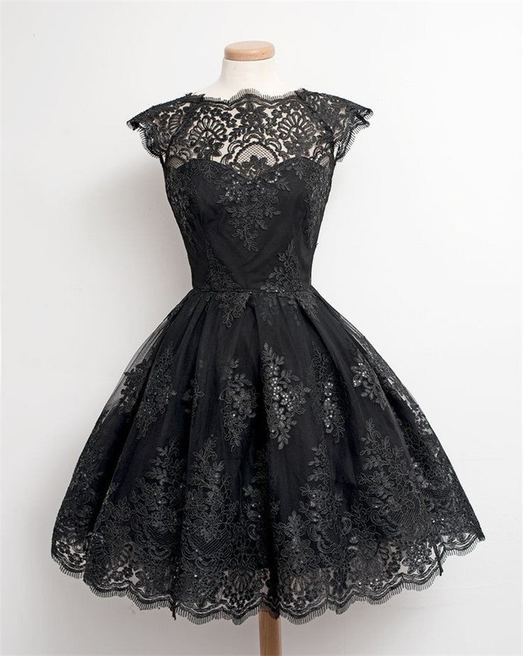 Fashion Eyelash Tassel Lace A-Line Flared Short Dress
