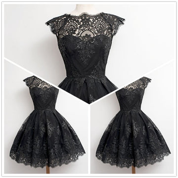 Fashion Eyelash Tassel Lace A-Line Flared Short Dress