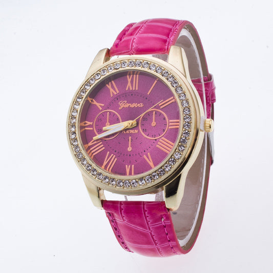 Fashion Roman Numerals Double PU Watch