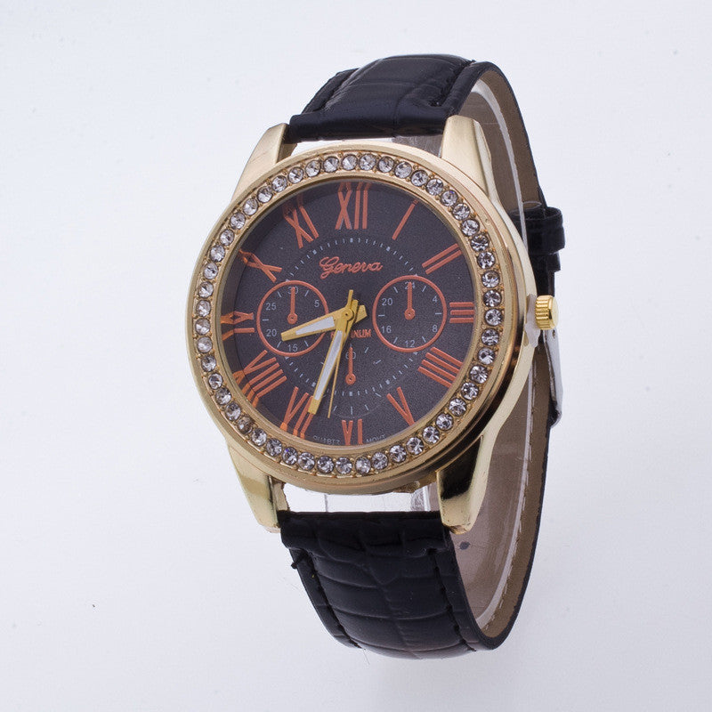 Fashion Roman Numerals Double PU Watch