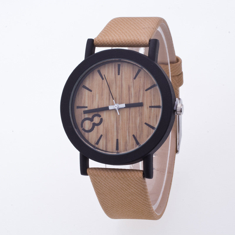 Original Wood Grain PU Watch