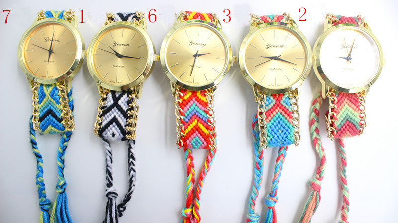 Handmade DIY Woven Bracelet Watch