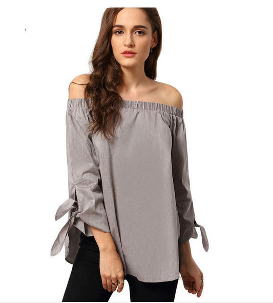 Plus Size Off Shoulder Loose Blouse