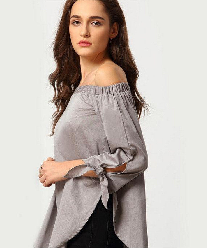 Plus Size Off Shoulder Loose Blouse