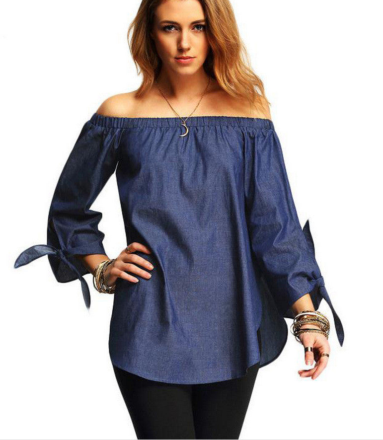 Plus Size Off Shoulder Loose Blouse