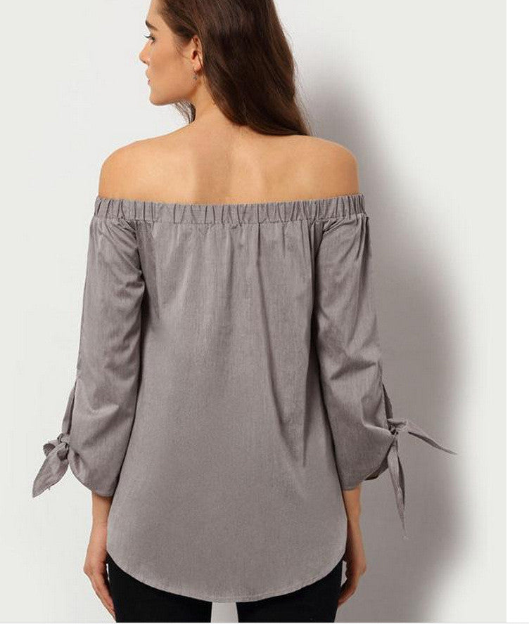 Plus Size Off Shoulder Loose Blouse