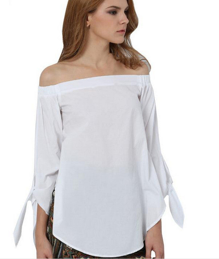 Plus Size Off Shoulder Loose Blouse