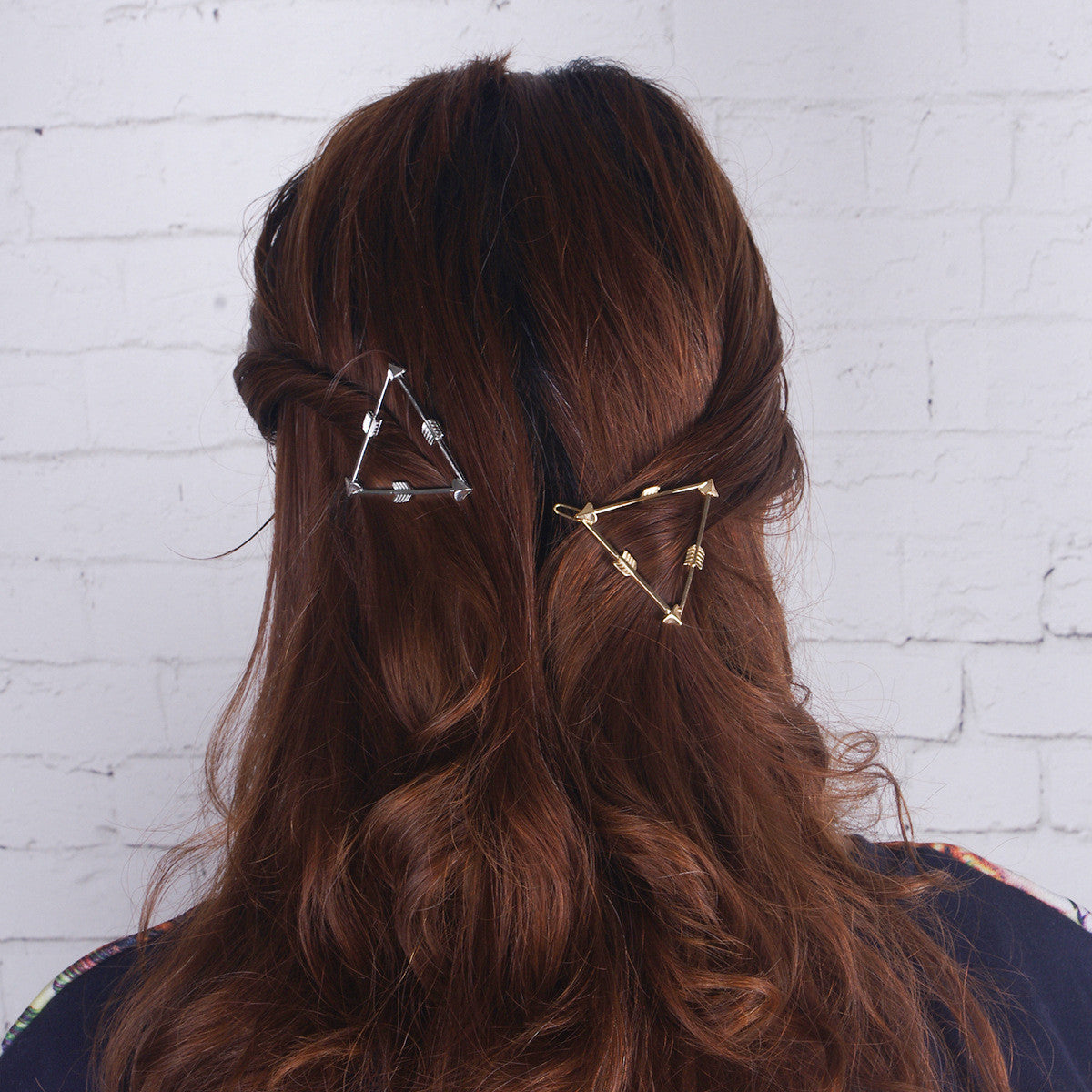 Geometric Triangular Arrow Hair Clips